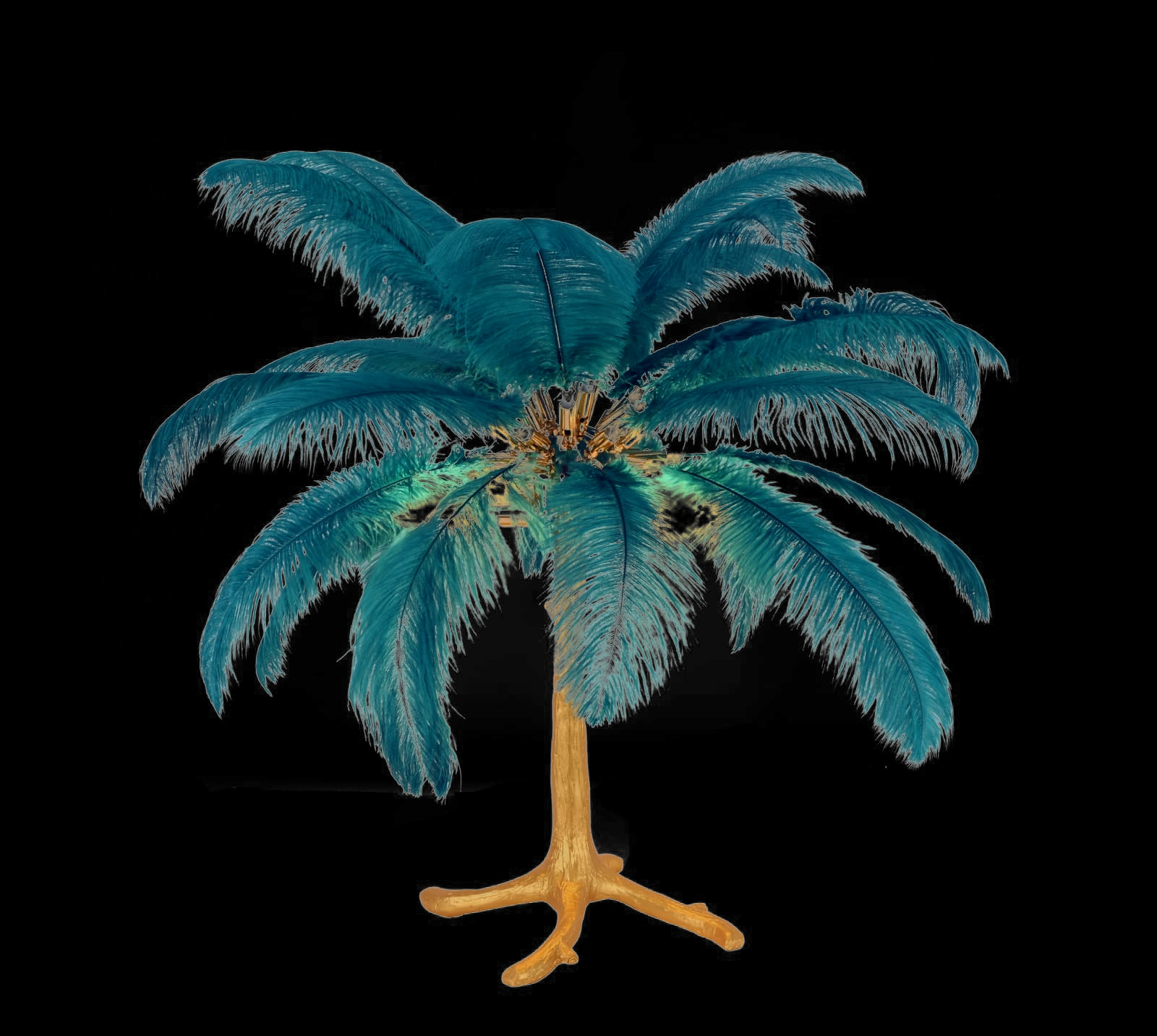 Palmboom Tafellamp Blauw